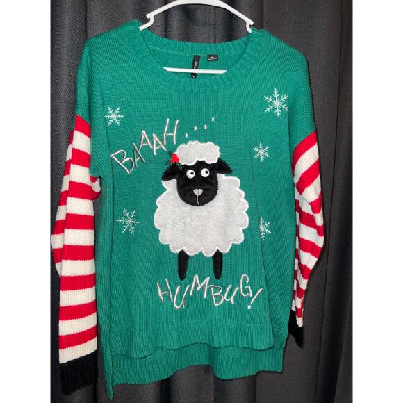Ugly Christmas Sweater Xmas Size Petite Large - Picture 1 of 3
